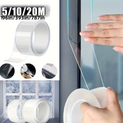 Resim 1 Rulo Şeffaf Akrilik Rüzgar Geçirmez Bant - Güçlü, Kalıtsız Yapıştırıcı, Güvenli Pencere ve Kapı Aralıkları İçin İdeal, Rüzgar Geçirmez Pencere Bantı 