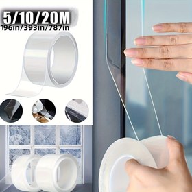 Resim 1 Rulo Şeffaf Akrilik Rüzgar Geçirmez Bant - Güçlü, Kalıtsız Yapıştırıcı, Güvenli Pencere ve Kapı Aralıkları İçin İdeal, Rüzgar Geçirmez Pencere Bantı 
