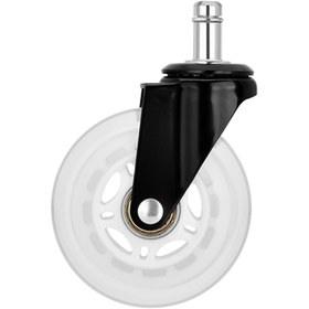 Resim Karr Gaming S-Wheels Motion Silikon Oyuncu Koltuğu Tekeri 75mm - Beyaz | Ofis Koltuk Tekeri | Sessiz 