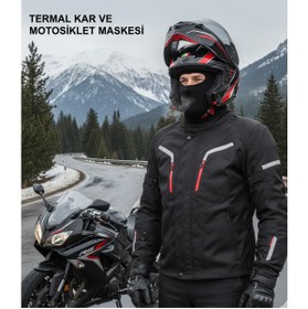 Resim Barinoska Termal Balaklava Kar Maskesi - Soğuk hava Kayak Motorcu Maskesi - Esnek Nefes Alan Unisex 