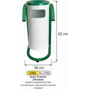 Resim Arı Metal Bahçe Çöp Kovası Ayak Boyalı Kova Boyalı 