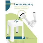 Resim Beyaz Plastik Tabure 