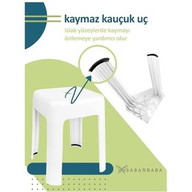 Resim Beyaz Plastik Tabure 