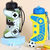 Resim 600ml (20oz) - Gradient Renkli Oyun Konsolu Şeklinde Silikon Su Şişesi, Silikon Oyun Konsolu Şeklinde Su Şişesi, Açık Hava Silikon Katlanabilir Su Şişesi; Tekrar Kullanılabilir Şişe, Okul, Spor Salonu, Seyahat İçin Uygun, Temizlemesi Kolay, Mezuniyet Sezonu, Okula Dönüş Sezonu, Doğum Günü Hediyesi İçin Uygun 