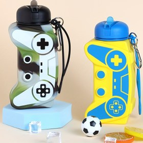 Resim 600ml (20oz) - Gradient Renkli Oyun Konsolu Şeklinde Silikon Su Şişesi, Silikon Oyun Konsolu Şeklinde Su Şişesi, Açık Hava Silikon Katlanabilir Su Şişesi; Tekrar Kullanılabilir Şişe, Okul, Spor Salonu, Seyahat İçin Uygun, Temizlemesi Kolay, Mezuniyet Sezonu, Okula Dönüş Sezonu, Doğum Günü Hediyesi İçin Uygun 