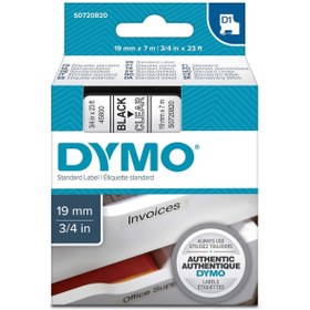 Resim Dymo S0720820 D1 Yedek Şerit, 19 Mm X 7 Metre Şeffaf- Siyah (45800) 