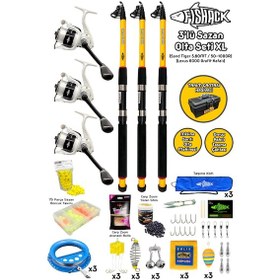 Resim Tam Takım Sazan Olta Seti - 3'lü Set - Xl - 3.60mt/50-100gr 