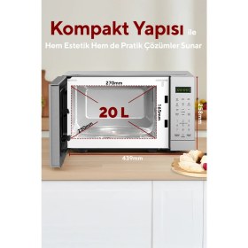 Resim Kumtel Silver Dijital Mikrodalga Fırın Hm-13 