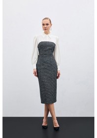 Resim Sateen Tüvit Kalem Etek - Saks Mavi-135449 Saks Mavi 