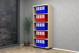 Resim VENA Raflı Ofis Dosya Dolabı 80x35x185 Akçaağaç 