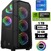 Resim Xaser Delux X122 I7 14700F 32GB Ddr5 Ram 1tb M.2 Nvme SSD 16GB RTX5080 Masaüstü Oyuncu Bilgisayarı 