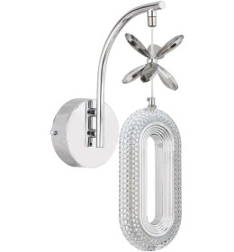 Resim İstanbul Avize Alfa Tekli Gümüş Kristal Taşlı Aplik 