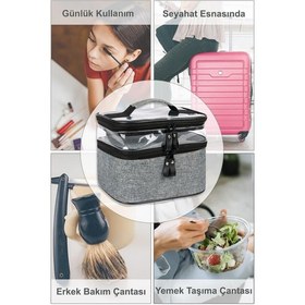 Resim Makyaj Çantası Makyaj Bavulu Şeffaf Çanta Profesyonel Seyahat Seti Yeni Nesil 