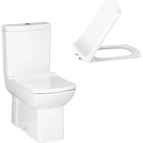 Resim Creavit Lara Duvara Dayalı Klozet + Rezervuar + Kapak+İç TAKIM DAHİL 