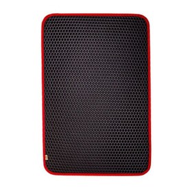 Resim Cattie Altıgen Model Kum Toplayıcı Fonksiyonel Kedi Paspası Medium Kırmızı 37x50 Cm 