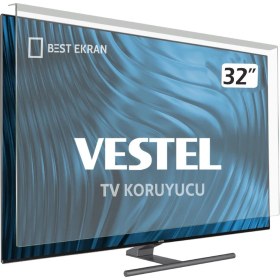 Resim Best Ekran Vestel 32H9510 Tv Ekran Koruyucu - Vestel 32" Inç Kırılmaz Tv Ekran Koruyucu Camı 