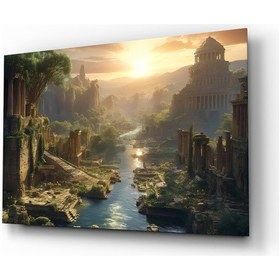 Resim Tarihi Kalıntılar 1 Dekoratif Cam Tablo, Duvar Dekoru M0030 