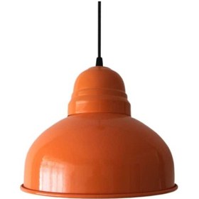 Resim Riolight Turuncu Turuncu Içi Beyaz Tekli Metal Sarkıt Çap: 30Cm 