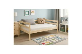 Resim Pinoxi Ahşap Sedir Kanepe 65CMX160 cm (Iç Ölçü) Mindersiz Doğal Natural Masif Ahşap 