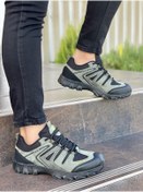 Resim FLY STEP Soğuğa Dayanıklı Kışlık Trekking Ayakkabı Sneaker Kısa Bot Siyah Haki 