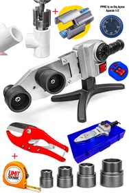 Resim PROXTECH 1500W Büyük Boy Metal Gövde Turbo Çift Residans PPRC Plastik Boru Kaynak Makinesi Diş Açma Takım 