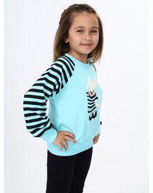 Resim Toontoy Kids Toontoy Kız Çocuk Nakışlı Sweatshirt Su Yeşili 
