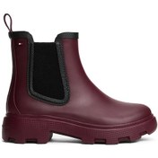 Resim Tommy Hilfiger Flag Ankle Raınboot Warm Kahverengi Kadın Yağmur Botu 000000000102265826 Kahverengi 
