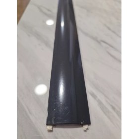 Resim ORSA Parke Eşik Çıtası Kendinden Yapışkanlı Antrasit Renkli Alüminyum Profil 90 cm /3 Adet. 