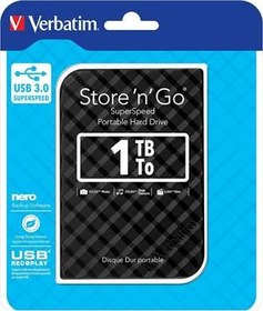 Resim Verbatim 53194 - 1TB USB 3.0 Siyah Taşınabilir Harddisk 