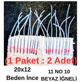 Resim Eagenset İstavrit Çaparisi 20x12 11 No 10 Beyaz İğneli 2li Paket 