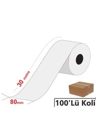 Resim 80x30 Metre Termal Yazarkasa Ve Adisyon Rulosu 100'lü Koli 