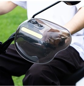 Resim Xuweiwei Yarım Parça Motorcycle Wind Protector Holder Dayanıklı Pvc Yağmurluk Kaymaz Round Hand Guard 