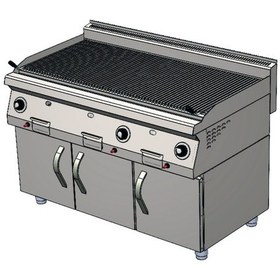Resim Karacasan Endüstriyel 900 Seri Dolaplı 120 Cm Lpg Tüplü Sulu Balıksırtı Izgara Krcs.eızdsbgl.1290 