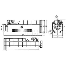 Resim KNECHT CRT114000S Yedek Su Deposu (289×77×98) E36 E39 M40 B16 (164E1) (Eno:8Ma376755091) 
