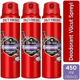Resim Old Spice Night Panther Erkek Sprey Vücut Deodorantı 150 Ml 3lü Paket 