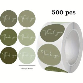 Resim 500 adet/Rulo 2.49 cm Yuvarlak Etiketler Teşekkür Etiketleri, Küçük İşletmeler için Uygun, Hediye Süslemeleri 