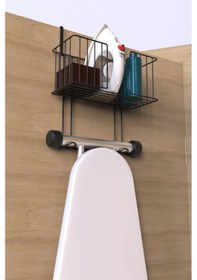 Resim K Karteya Ütü Düzenleyici Ütü Masası Tutacağı Ütü Sepeti Çamaşır Odası Organizer Banyo Duvar Askısı Siyah 