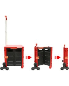 Resim Staxx Power Portatif Teleskopik Uzar Merdiven Çıkabilen Alışveriş Koli Yük Paket Taşıma El Pazar Arabası 100 kg 