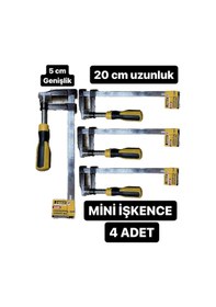 Resim 4 Adet 20 Cm Mini İşkence F Tipi Plastik Saplı Marangoz Tipi 