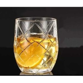 Resim Elta Collection 6'lı Kristal Vintage Viski Meşrubat Su Bardağı Şeffaf 