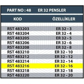 Resim ER32 16MM Cnc Pensi 