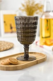 Resim Allegra Füme Kadeh Bardak - 450 ml Tekli Akrilik Malzeme - Cam Değildir Kırılmaya Dayanıklı 