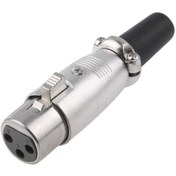 Resim 3 Pin XLR Lehim Tipi Metal Enstrüman Konnektörü 
