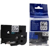 Resim photo print Brother P-touch Muadili Şeffaf Etiket 36 Mm Tze-tape Aze161 