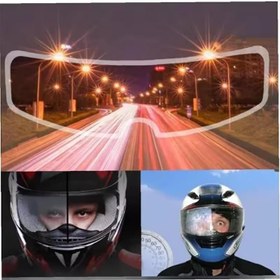 Resim Motosiklet Kaskı Buğu Önleyici Vizörü Su Geçirmez Dayanıklı Çizik Koruma Lens Filmi 