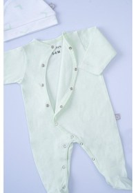 Resim Boumini Bebek Patikli Tulum Şapka Set Mint Mint 