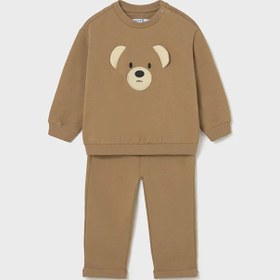 Resim Mayoral Erkek Bebek Sweatshirt Pantolon 2'li Set Kahverengi - 18 Ay 