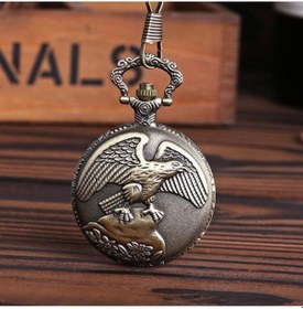 Resim Sanec Özel Kutulu Kartal Tasarımlı Köstekli Saat 