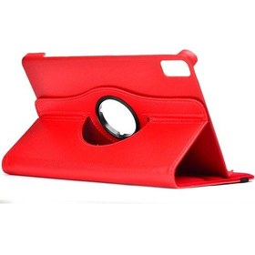 Resim Kilifone - Huawei Uyumlu Matepad 10.4 - Kılıf 360 Dönebilen Stand Olabilen Koruyucu Tablet Kılıfı - Kırmızı 