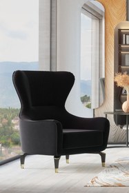 Resim SANDALİE Bella Berjer Salon&oturma Odası - Siyah 